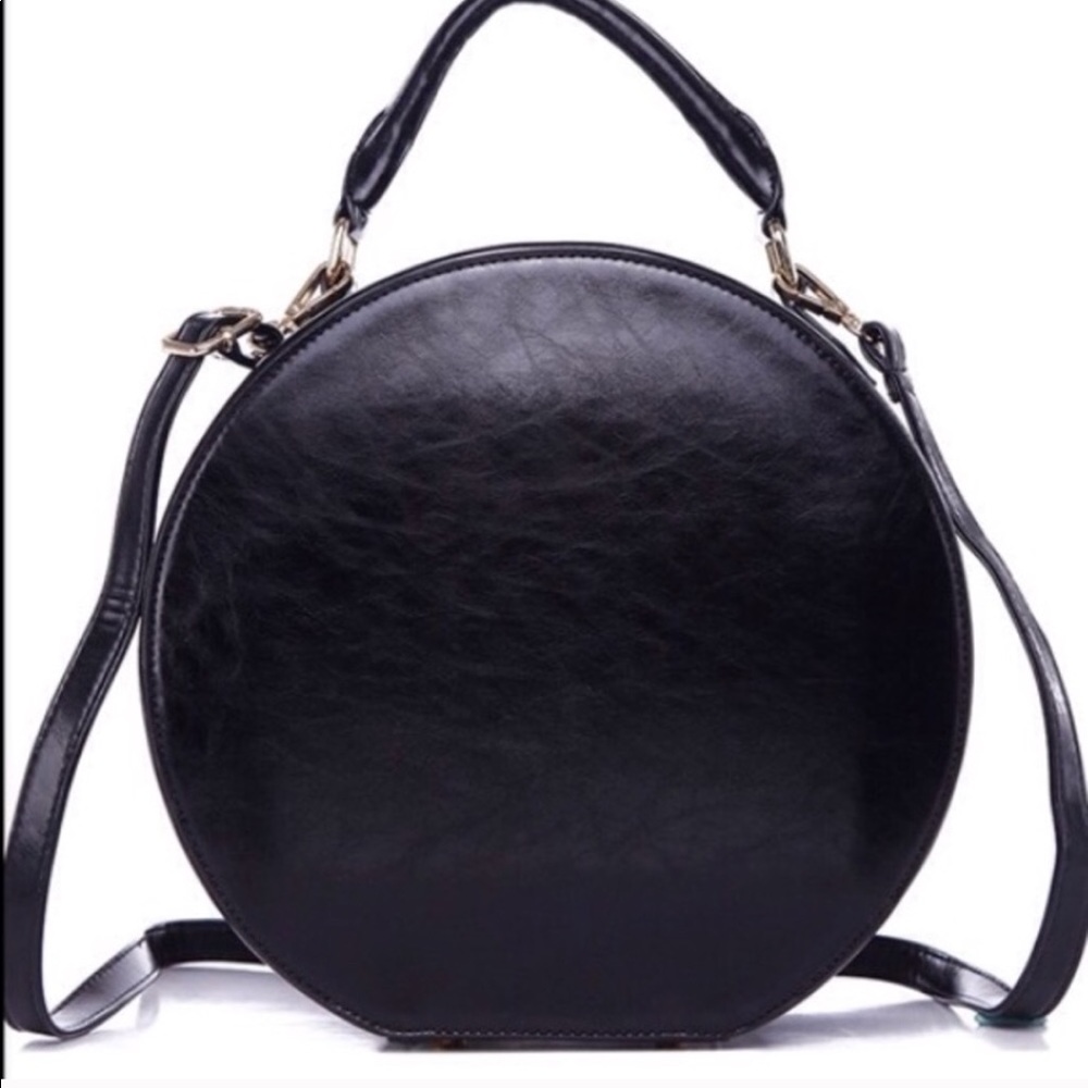 Black Round Satchel